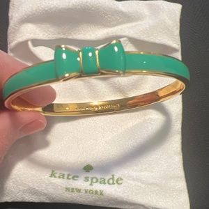 COPY - Kate Spade Green Enamel Bow Bangle Bracelet